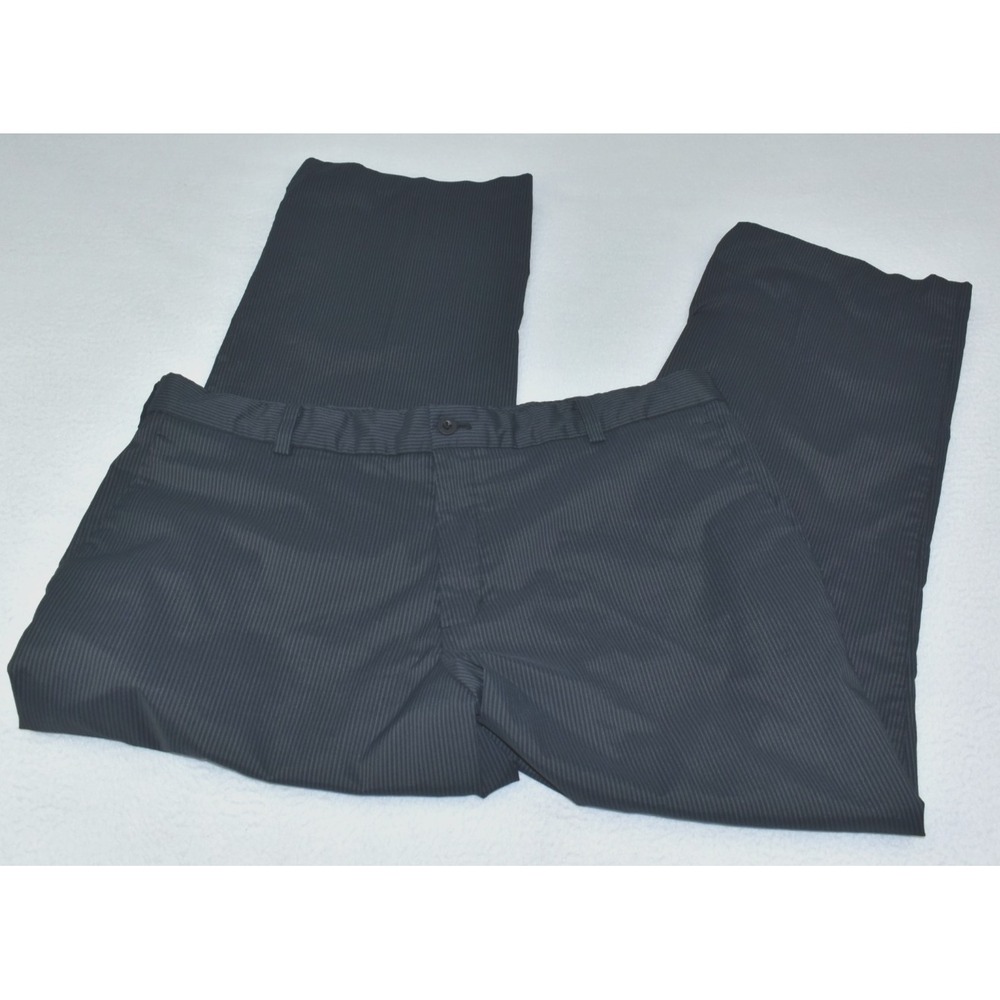 Nike Golf Tour Performance Men Pants 36x32 (27) Dri-Fit Black Striped Read.....